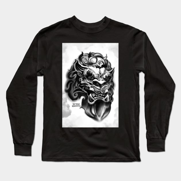 Fu Dog Long Sleeve T-Shirt by BSKR